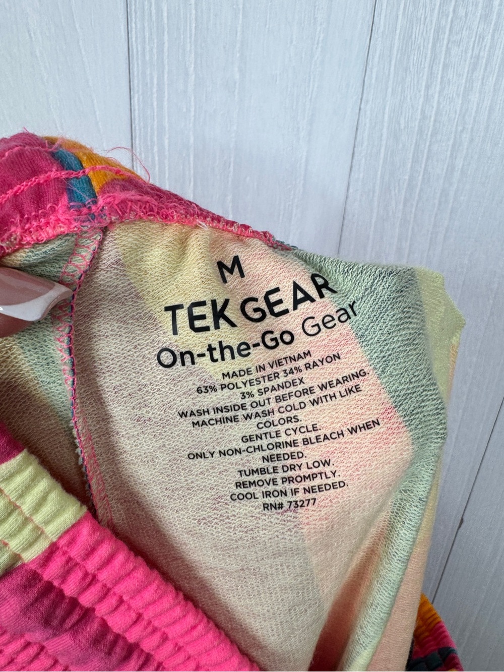 Tek Gear Multicolor Wide-Leg High Rise Drawstring Pants - Picture 7 of 7